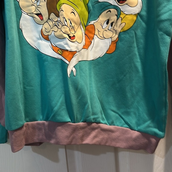 Nwt! Cakeworthy Disney 7 Dwarves 7D Oversized Crewneck Sweatshirt L Snow White - Picture 6 of 7